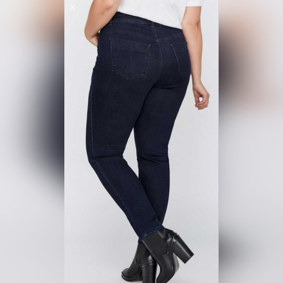 Love & Legend High Waisted Rise Skinny Jeans Stretchy Jeggings Plus Size Dark - Picture 2 of 4